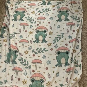 Large, aesthetic Mushroom and frog blanket